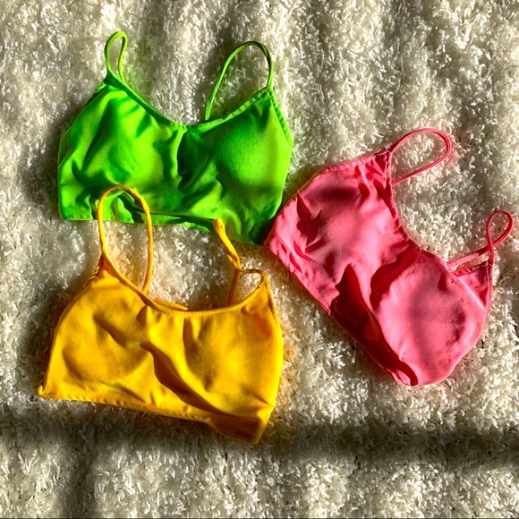 Tops - 3 Bright Bralets